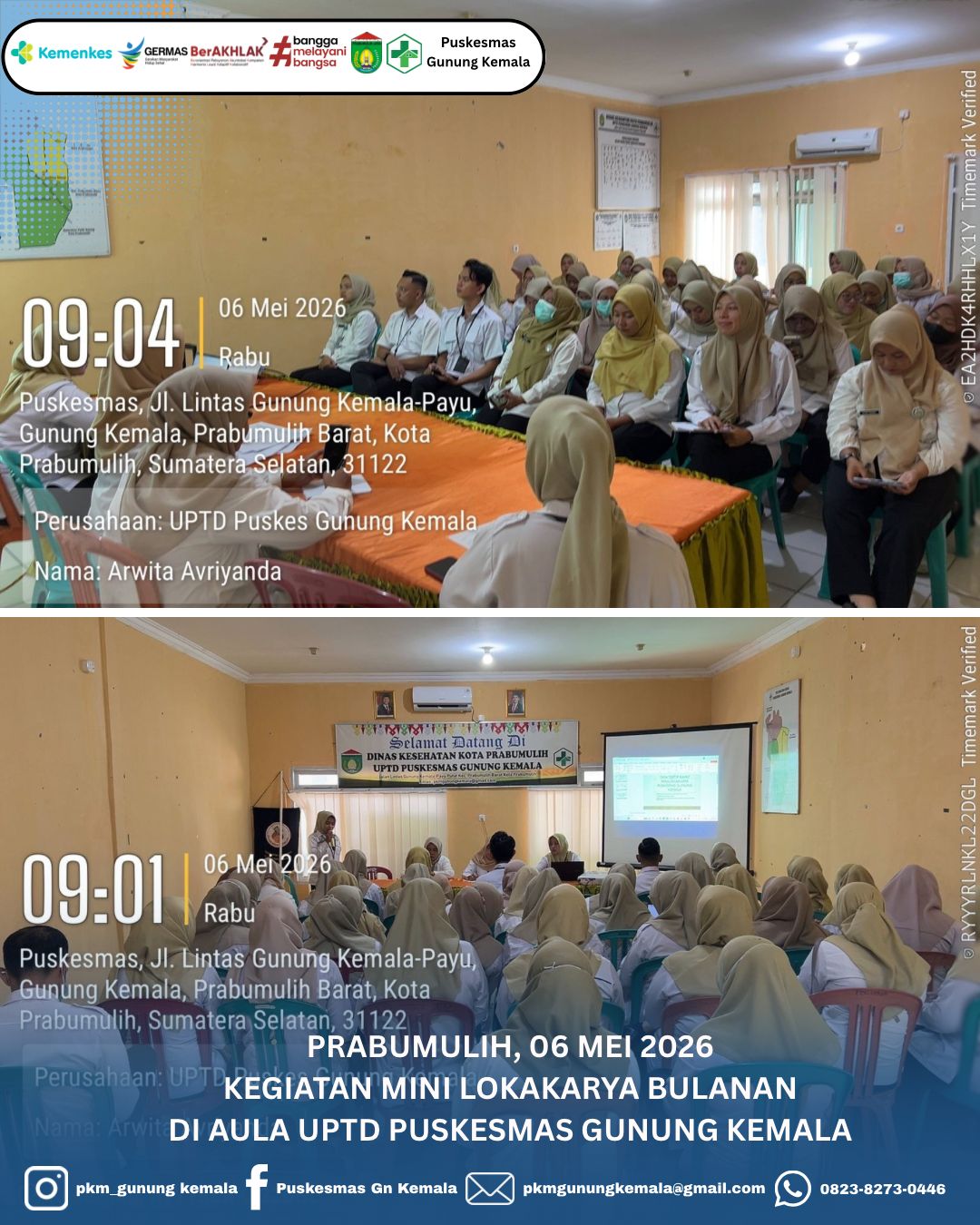 Kegiatan Lokakarya Mini Bulan Mei UPTD Puskesmas Gunung Kemala Tahun 2026